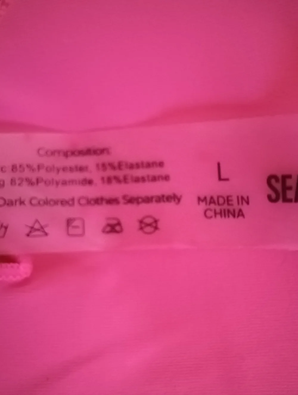 Seamoly Women's Pink Ruffle Triangle Bikini Set L - Picture 6 of 11